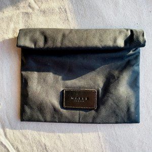 Malle London black waxed canvas Toiletry Bag EUC